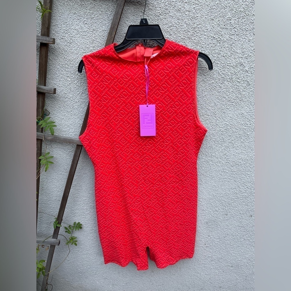 Fendi X Skims Sleeveless Mid Thigh Bodysuit In Georgia New with Tags! - Picture 7 of 13